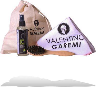 Набір для чищення замші Valentino Garemi Premium - Набір для виведення плям від плям з органічної традиційної тонкої матової шкіри - для взуття, черевиків, курток, сумок або гаманців