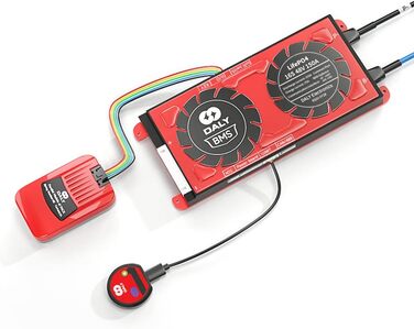 Паралельний модуль DALY BMS 1A з вентилятором Smart BMS LiFePo4 8S 24V 250A та CAN-портом, Smart BMS Bluetooth ключ для літієвих акумуляторів 3,2 В, інвертор, ДБЖ та домашня система зберігання (Lifepo4 16S 48V CAN BT, 150AParallel Module1A)