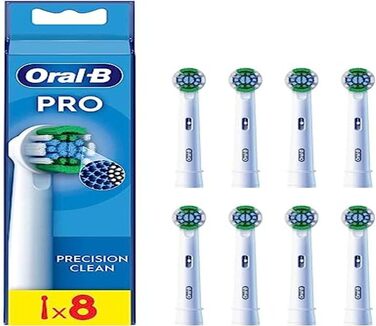 Електричні щітки для зубної щітки Oral-B Pro Precision Clean, 8 шт. в упаковці по 8 одиниць