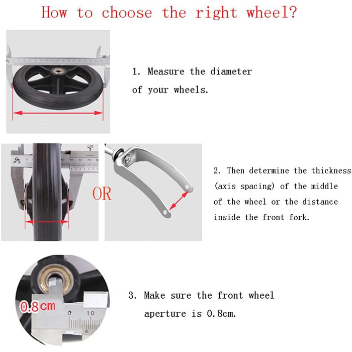 Пара коліс для інвалідних візків, запасні частини для менших передніх коліс, аксесуари для ролаторів, сірі шини для інвалідних візків з ручним керуванням/7 дюймів, 1
