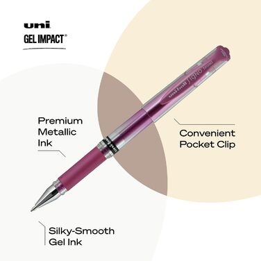 Ударні ручки Signo Gel Shock Pen, Bold Point (1,0 мм), в асортименті металеві, модні 5 шт. унків