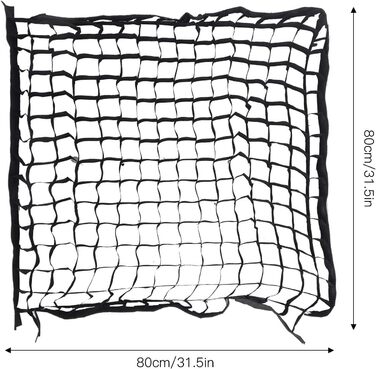 Стільникова сітка, квадратна 80x80 см 32 Softbox Стільникова сітка складна з Velcro підкладкою для студії фотозйомки