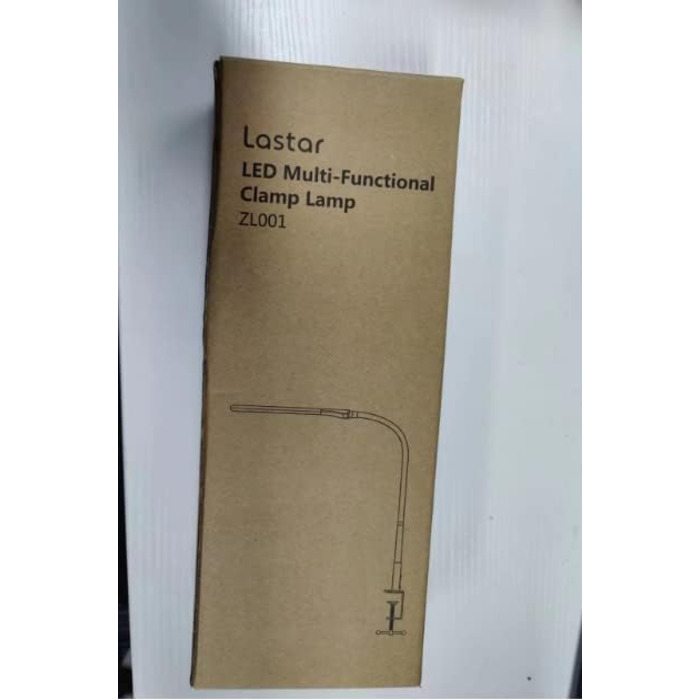 Настільна лампа Lastar Світлодіодна затискна настільна лампа потужністю 12 Вт Настільна лампа із затемненням очей із затемненням і 5 колірними режимами*4 рівнями яскравості, сенсорним керуванням та функцією пам'яті для офісу, читача, чорного