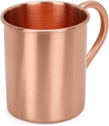 Кружка Zap Impex Moscow Mule, мідна, проста, ідеально підходить для будь-яких охолоджених напоїв, щоб розважитись в барі або вдома. Чудовий подарунковий набір для бару з 6 шт.