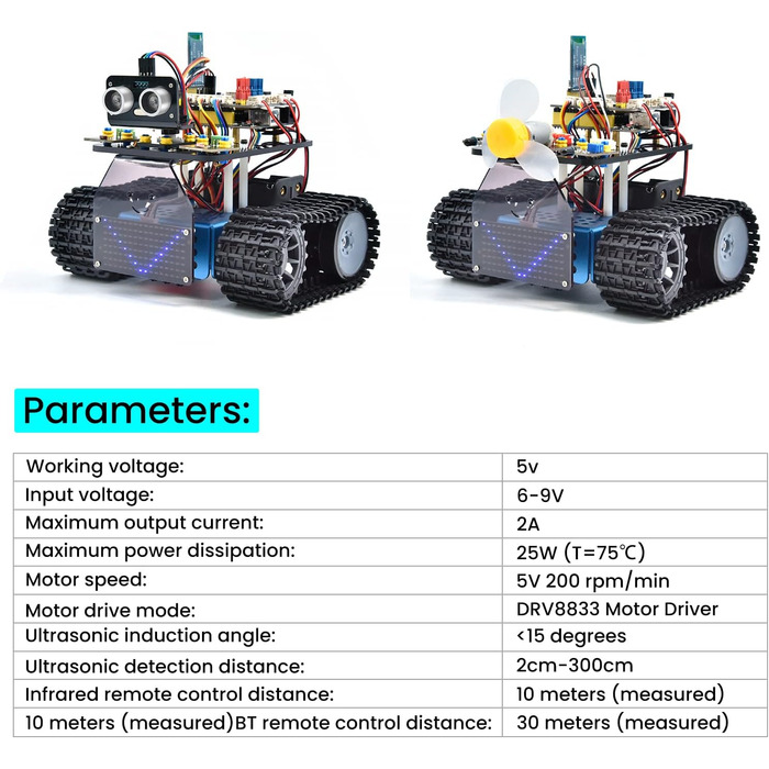 Сумісний із Arduino IDE, електронний програмований STEM Robot DIY Kit, Навчіться кодувати за допомогою Scratch/Arduino для дорослих підлітків