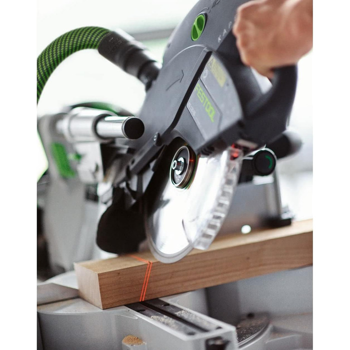 Поперечна пила Festool KS 120 REB KAPEX (з пиляльним диском WOOD UNIVERSAL, кутовим затискачем, затискачем для заготовки, шестигранним ключем)