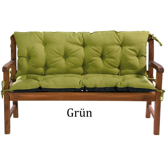 Подушка для сидіння MH Garden Bench Cushion Подушка для сидіння 100 x 60 x 50 см Подушка (зелена)