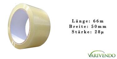 Пакувальна стрічка Пакувальна стрічка Пакувальна стрічка 50 мм х 66 м, прозора (36 рулонів)