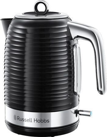 Чайник Russell Hobbs 1,7 л, 2400 Вт Inspire Black з високоякісною глянсовою структурою (функція приготування під тиском, знімний фільтр від накипу, індикатор рівня води, знімна кришка) Чайник для чаю 24361-70