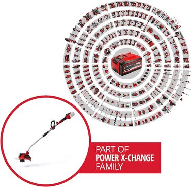 Акумуляторний тример для трави Einhell GE-CT 36/30 Li E - Solo Power X-Change (літій-іонний, 2x18 В, 9 000 об/хв, електр. Регулювання швидкості, котушка волосіні з автоматичним краном, Flowerguard, без акумулятора та зарядного пристрою) без акумулятора та