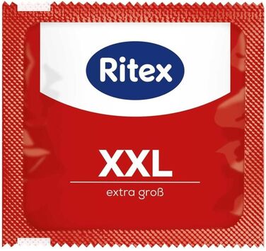 Презервативи Ritex XXL - дуже великі - з більшим простором для дуже великих розмірів, 24 презервативи Зроблено в Німеччині (8 шт. (1 упаковка))