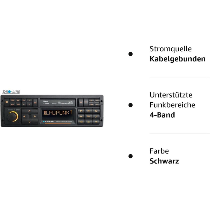 Автомагнітола Blaupunkt Frankfurt RCM 82 DAB, 1-DIN, DAB, Bluetooth, AUX USB, вхід для SD-карти, пульт дистанційного керування на кермі, система гучного зв'язку, еквалайзер, 200 Вт