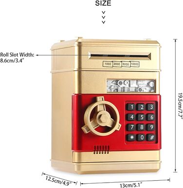 Електронна скарбничка, Скарбничка з паролем для грошей, банкомат для монет, міні-скарбнички для дітей, скарбничка Скарбничка Ощадний банк, Велике дитяче золото