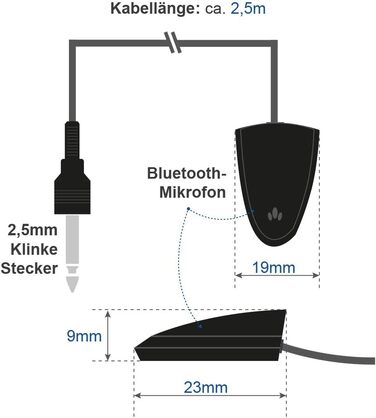 Система гучного зв'язку Bluetooth, 12 В, Heavy Duty Design DOHA112BT (комплект з мікрофоном), 1-DIN