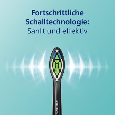 Електрична зубна щітка Philips Sonicare ProtectiveClean 5100, звукова зубна щітка з 3 режимами чищення, датчик тиску, таймер, дорожній футляр, ультрафіолетовий очищувач, чорний, модель HX6850/57 з ручкою та дезінфікуючим засобом