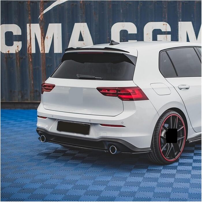 Сумісний з VW Golf Mk8 Golf 8 GTI Maxton Style Задній спойлер Губний дифузор Спойлер Розгалужувач Протектор Обвіс Тюнінг 2020-2024 Глянцевий чорний