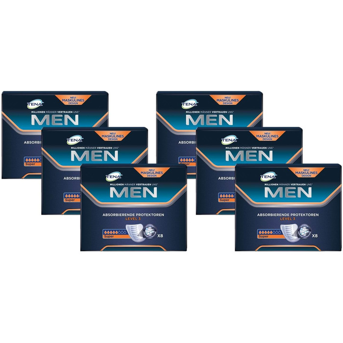 Вкладиші TENA For Men Level 1 - 4 упаковки / 4 x 24 96 шт. (8 шт. (6 упаковок))