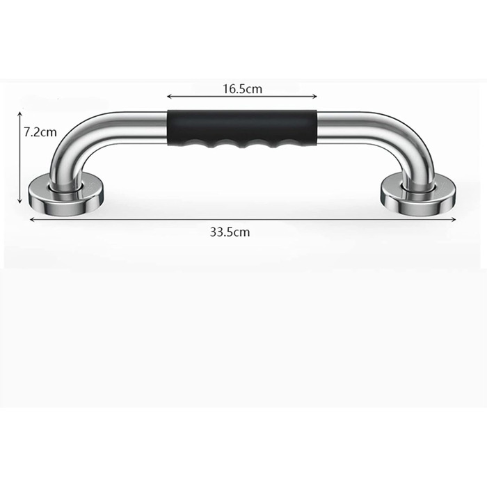 Нековзна захисна штанга для ванної кімнати з нержавіючої сталі з силіконовим покриттям для підтримки ручок душу та ванни, ідеально підходить для людей похилого віку