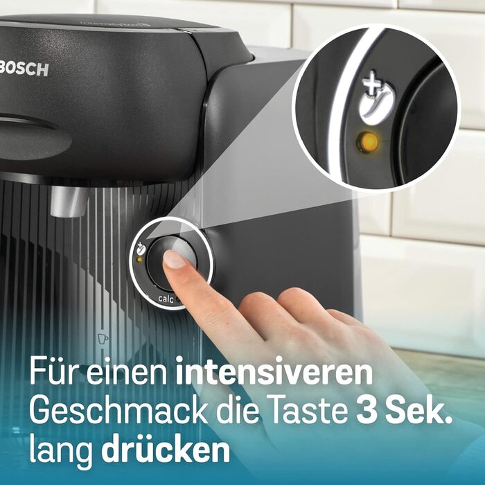 Капсульна машина Bosch Tassimo Finesse TAS16B7 кавоварка by, 70 напоїв, більш насичена кава одним натисканням кнопки, автоматичне вимкнення, ідеально дозована, компактна, 1400 Вт, чорна