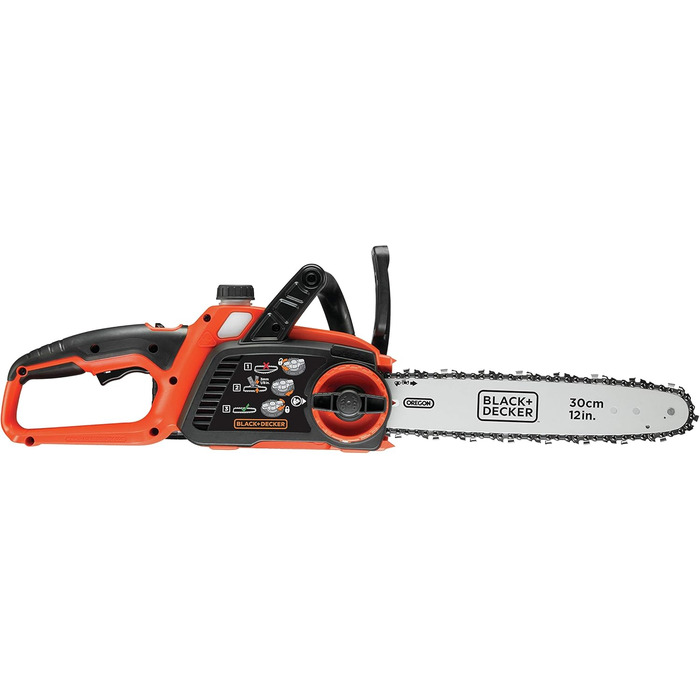 Акумуляторна літій-іонна ланцюгова пила BlackDecker 36V GKC3630L20 з акумулятором та зарядним пристроєм / Ідеально підходить для деревообробки та садівництва / Довжина полотна 30 см