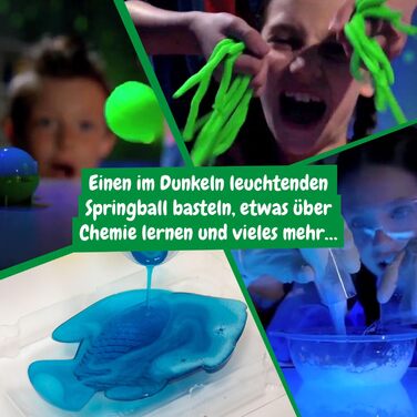 Набір слизу, слиз, що світиться в темряві, хімічна лабораторія, ігри для дітей, подарунок для хлопчиків і дівчаток віком 8 років, 4you DIY