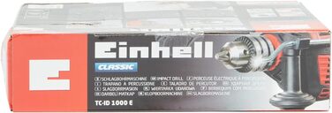 Ударний дриль Einhell TC-ID 1000 E (1010 Вт, свердління Ø деревини 32 мм, бетону 16 мм, металу 13 мм, металевий обмежувач глибини, міцний кільцевий патрон)