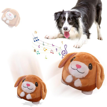 Плюшева електрична іграшка для домашніх тварин (цуценя), 2025 New Active Moving Pet Plush Toy, Interactive Play Ball for Dogs, Moving Dog Toy Ball