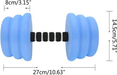 Спортивна вправа Гантелі Нитки Піни Басейн Вода Вага Гантелі Синій, 1
