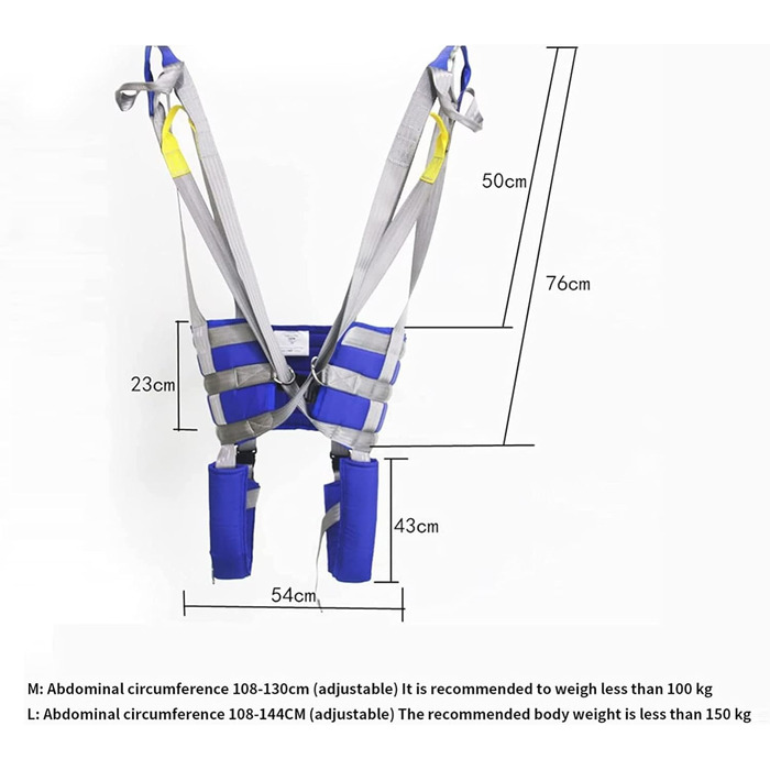 Слінг для роз'ємних ніг для людей похилого віку з обмеженими можливостями, слінг для пацієнтів, ремінь для перенесення сходів, слінг для пацієнта на все тіло, медичні допоміжні засоби для ходьби та стояння, переноски, пацієнти