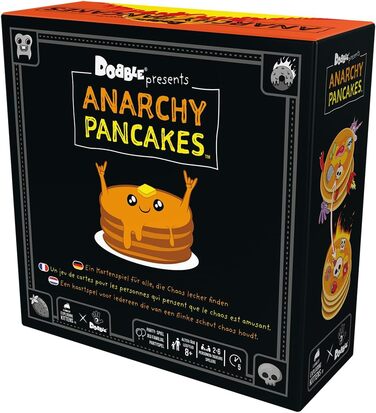 Виличні млинці, Dobble Anarchy Pancakes, Гра для вечірок, Карткова гра, 2-6 гравців, Від 8 років, 5 хвилин, Німецька, Багатомовна