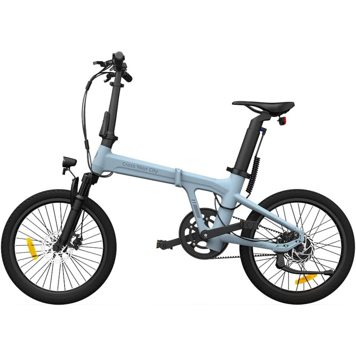 Надлегкий алюмінієвий корпус Dece Oasis Air 20S ebike, ремінний привід, ADO Smart APP, ТРИ швидкісні режими роблять міські поїздки більш комфортними та зручними (амортизаційна версія) Синій