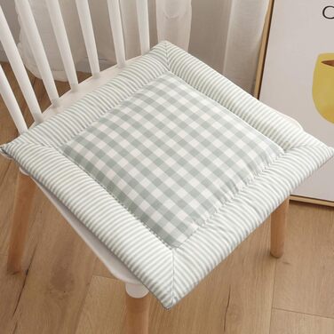 Комплект з 4 Seat Cushion Linen, 4040см Квадратна подушка для крісла Подушка для сидіння в Home and Garden Collection Подушка для крісла (зелена)