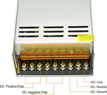 Адаптер живлення Dapenk DC 12V 50A 600 Вт Трансформаторний перемикач змінного струму 110 В/220 В на постійний 12 В перемикальний перетворювач Драйвер світлодіодної стрічки Драйвер камери відеоспостереження Система безпеки Радіо (PS600-12V) PSU-600W