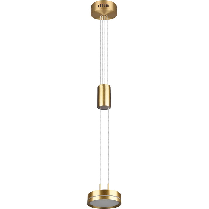 Світлодіодний торшер Trio Lights Franklin 426510208, Метал в т.ч. 35 Вт LED, Зміна кольору, Диммер (латунний матовий, підвісний 1-полум'я)