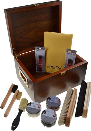 Коробка Dasco Valet з горіха з вмістом для чищення взуття DASCO