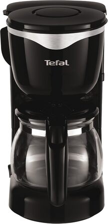 Скляна кавоварка Tefal CM3408 Mini (600 Вт, 6 чашок) чорна/нержавіюча сталь