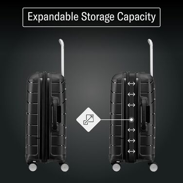 Валіза Samsonite Freeform Hardside Expandable з подвійними коліщатками, фіолетовий аметистовий, 21 чорний