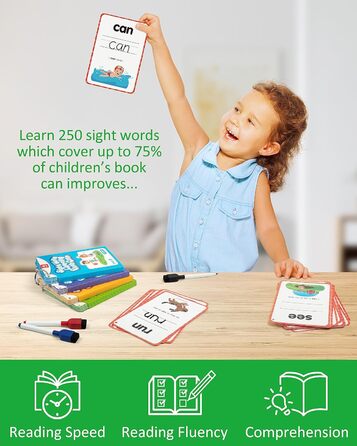 Для дитячого садка дошкільного віку 3 4 5 років малюків, 250 Dolch Word Game Reading Vocabulary Card Montessori Toys