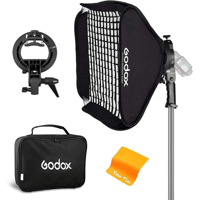 З кріпленням Bowens Bracket та S Type Flash, Godox Softbox 80 см для студійної зйомки зі спалахом (Godox Softbox SFGV8080) Godox softbox 32 з сіткою, 80 шт., 80