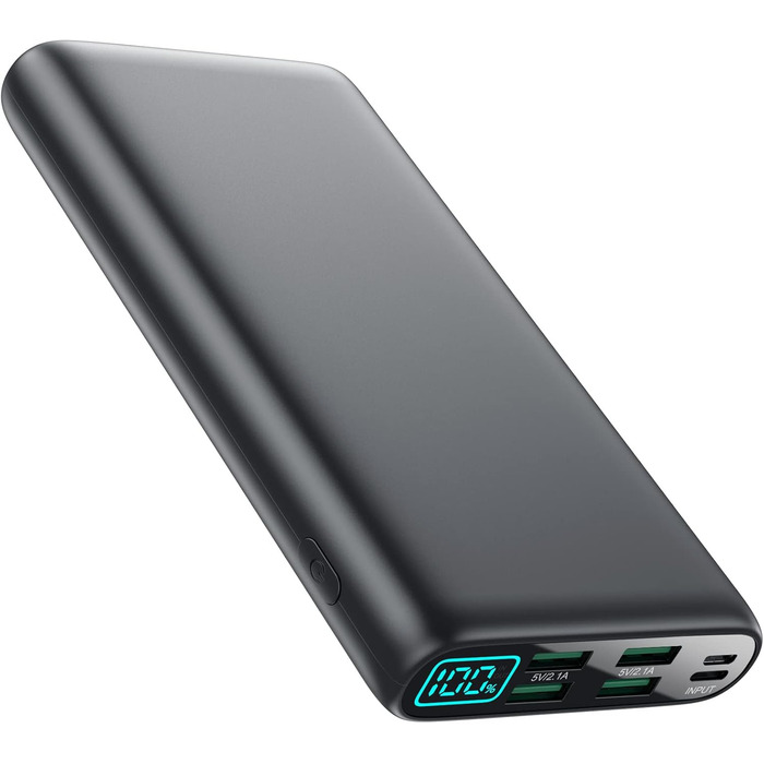 Унікальний 5 виходів і 0-100 РК-дисплей Powerbank USB C Портативний зовнішній зарядний пристрій Зовнішній акумулятор Сумісний з iPhone 15 14 13 Pro Max Samsung S23 S22 Huawei тощо, 27000mAh