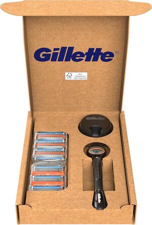 Леза для бритви Gillette Fusion 5 для бритв, 18 змінних лез для мокрих бритв чоловічі з 5-кратним лезом, Зроблено в Німеччині (бритва 8 лез тримач)