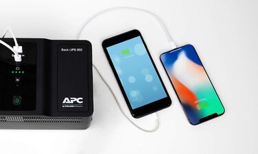 ДБЖ APC by Schneider Electric Back-UPS ES - BE850G2-SP 650 ВА з 8 роз'ємами Schuko та зарядним портом USB A і C, 850 В / 520 Вт