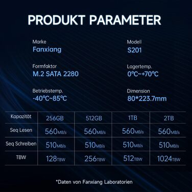 Внутрішній жорсткий диск з кешем SLC, високошвидкісний M2 SSD, читання до 560 МБ/с, запис до 510 МБ/с, ідеально підходить для модернізації ноутбуків та ультрабуків, 2 SATA SSD 256GB 2280