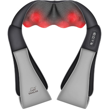 Для плечей, шиї, спини з функцією нагрівання, 4D Rotation Neck Massager проти напруги для домашнього офісу та автомобіля, подарунок для чоловіків, жінок