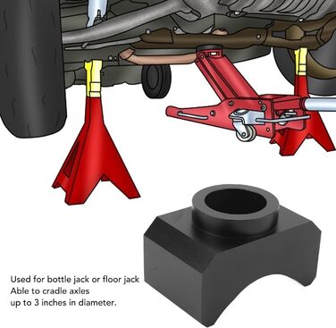Адаптер осі домкрата, портативне сідло з ефективним і надійним гідравлічним адаптером пляшкового домкрата для домкрата (чорний)