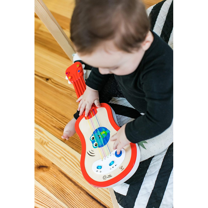 Дерев'яна музична іграшка Baby Einstein Hape Magic Touch Ukulele, 30 мелодій, 2 режими гри та регулювання гучності, від 12 місяців Ukulele Red