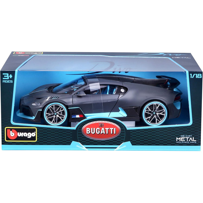 Модель автомобіля Bauer Spielwaren 18-11045BK Bugatti Divo в масштабі 118, сірий