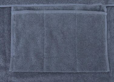 Подушка для шезлонга HEIMTEXLAND Anthracite Grey 200x70 см 100 бавовна м'яка махрова тканина Ковзання Садовий шезлонг безпечний для шкіри абсорбент kotex протестований тип436