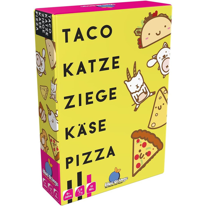 Піца тако з козячим сиром, гра для вечірок, карткова гра, 2-8 гравців, вік 8, 10 хвилин, німецька мова