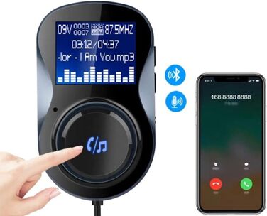 Модулятор PNI Valentine F800 Bluetooth, MP3-плеєр, FM-передавач, слот Micro SD, подвійний USB, QC3.0